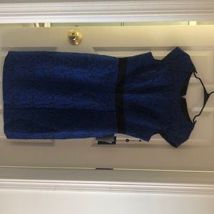 Royal blue black dress